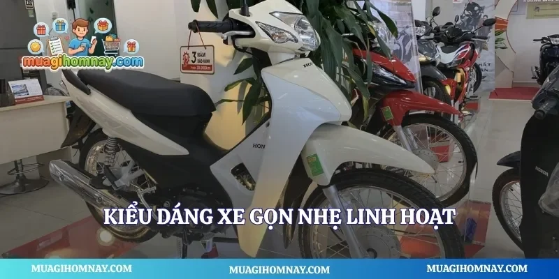Kiểu dáng xe gọn nhẹ linh hoạt