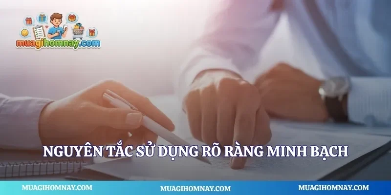 Nguyên tắc sử dụng rõ ràng minh bạch